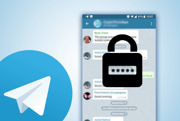روش جلوگیری از هک تلگرام - how to password lock your telegram chats 1 1 1